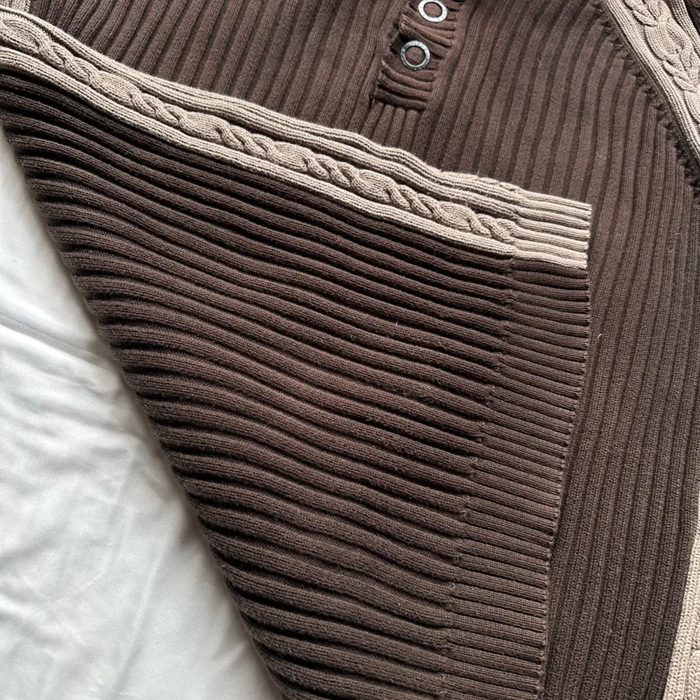 Mexx Brown and Tan Cardigan Sweater - Picture 11 of 12